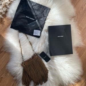 Saint Laurent Grace small fringe handbag